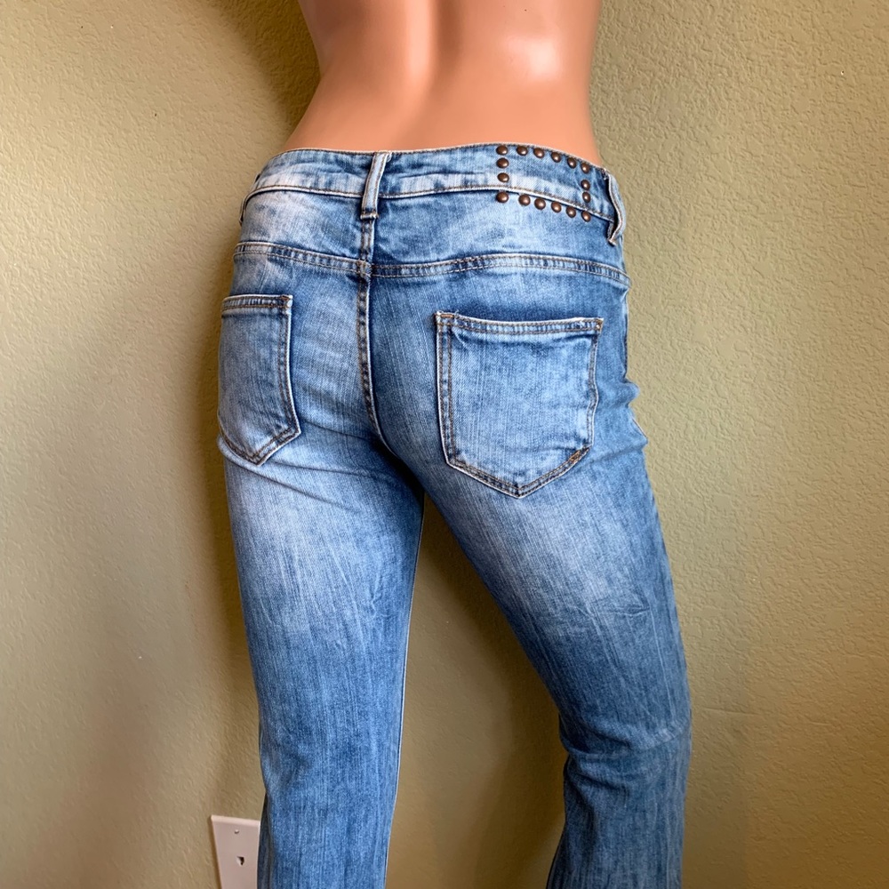 ZARA Slim Distressed Premium Wash Jeans - Picture 7 of 8